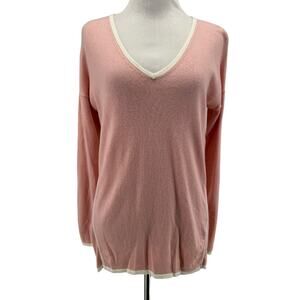 Boden‎ Women's Pink Agnes V-Neck Long Sleeve Sweater Size Small